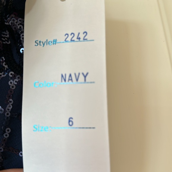 NWT Nina Canacci Prom Dress Navy Blue Size 6-Juniors - Picture 10 of 14